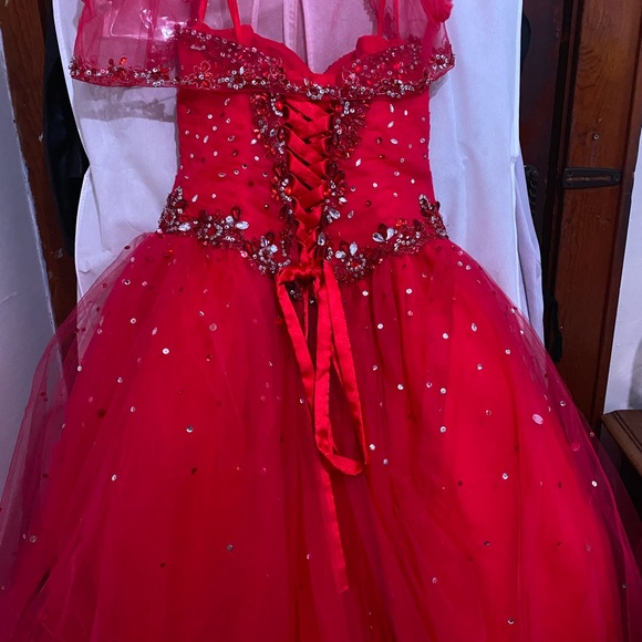red sweet 16 dress